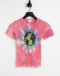 Разноцветная футболка с принтом "Wonderful World Baby" Topshop-Multi