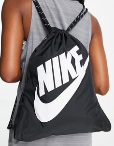 Черный рюкзак с затягивающимся шнурком Nike-Черный цвет