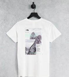 Белая футболка с зеленым принтом The North Face Collage – эксклюзивно для ASOS-Белый