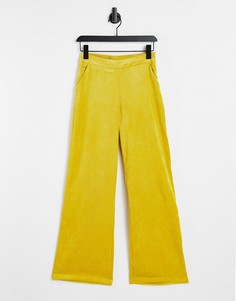 Бежевые брюки с широкими штанинами Object Elva-Светло-бежевый цвет