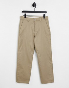 Бежевые чиносы свободного кроя Selected Homme-Светло-бежевый цвет