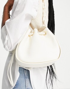 Кремовая сумка через плечо с цепочкой с крупными звеньями Truffle Collection-Белый
