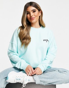 Зеленый oversized-свитшот с логотипом от комплекта Missguided Playboy-Зеленый цвет
