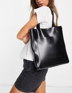 Черная сумка-тоут через плечо Claudia Canova-Черный цвет