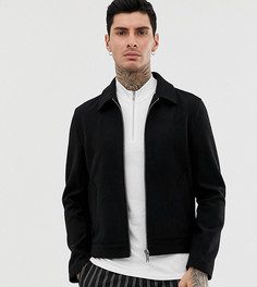 Черная куртка с добавлением шерсти ASOS DESIGN-Черный