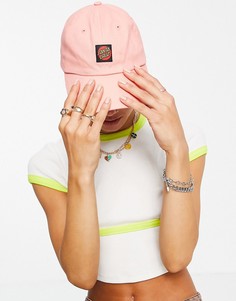 Розовая кепка с классическим круглым логотипом Santa Cruz-Розовый цвет