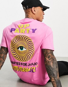 Розовая футболка с принтом "Amnesia Ibiza" ASOS DESIGN-Розовый цвет