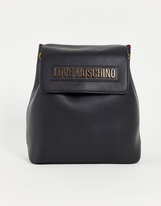 Черный рюкзак с логотипом Love Moschino-Черный цвет