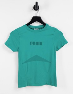 Зеленая бесшовная футболка Puma Training Evostripe-Зеленый цвет