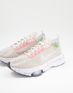 Светло-бежевые кроссовки Nike Air Zoom-Type Crater-Белый