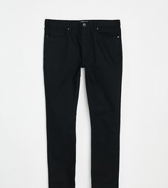Черные эластичные джинсы зауженного кроя из смесового органического хлопка Topman Tall-Черный цвет