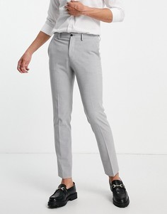 Серые костюмные брюки зауженного кроя Jack & Jones Premium-Серый