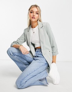 Двубортный пиджак цвета зеленой мяты Miss Selfridge-Зеленый цвет