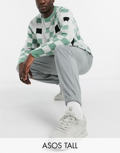 Свободные флисовые джоггеры от комплекта серого цвета ASOS DESIGN Tall-Серый
