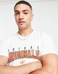 Белая футболка с логотипом adidas Originals Retro Revival-Белый