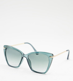 Женские солнцезащитные очки «кошачий глаз» в зеленой оправе Jeepers Peepers – эксклюзивно для ASOS-Зеленый цвет