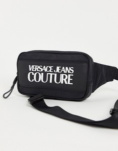 Черная сумка-кошелек на пояс с логотипом Versace Jeans Couture-Черный цвет