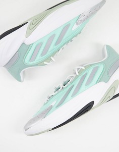 Кроссовки с зеленой отделкой adidas Originals Ozelia-Зеленый цвет