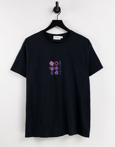 Черная футболка с принтом Topman-Черный цвет