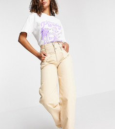 Выбеленные джинсы песочного цвета в винтажном стиле с двойным поясом Reclaimed Vintage Inspired 82-Светло-бежевый цвет