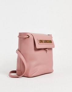 Розовый рюкзак с логотипом Love Moschino-Розовый цвет