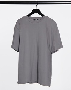 Серая oversized-футболка из органического хлопка Only & Sons-Серый