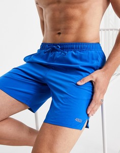 Шорты для плавания с закругленными краями ASOS 4505-Голубой
