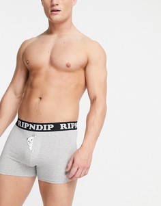 Серые боксеры с принтом кота Нермала RIPNDIP-Серый