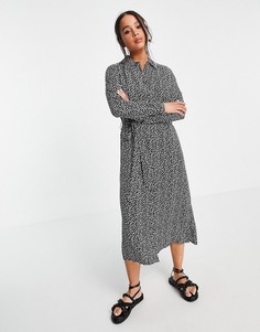 Платье-рубашка миди с принтом Vila-Multi
