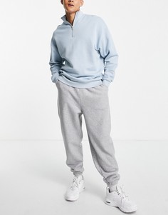 Серые флисовые oversized-джоггеры ASOS DESIGN-Серый