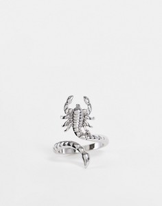 Серебристое кольцо со скорпионом Topshop-Серебристый