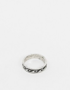 Серебристое волнообразное кольцо в стиле 90-х ASOS DESIGN-Серебристый
