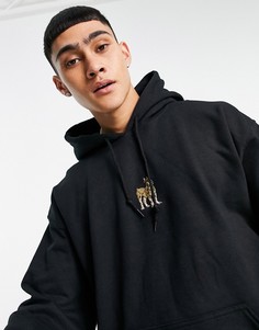 Худи с вышивкой в виде питбуля HNR LDN-Черный цвет Honour