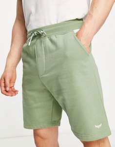 Шалфейно-зеленые трикотажные шорты с контрастными вставками Threadbare-Зеленый цвет