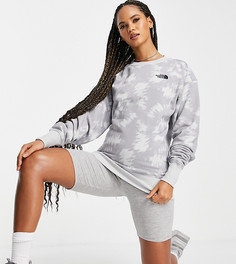 Oversized-свитшот с серым принтом тай-дай The North Face Essential – эксклюзивно для ASOS-Серый