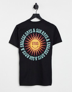 Черная футболка с принтом "Endless Rays" на спине Vans Endless Rays-Черный цвет
