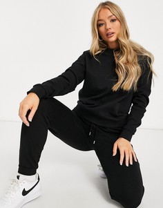 Черный спортивный костюм с джоггерами и свитшотом узкого кроя ASOS DESIGN Hourglass