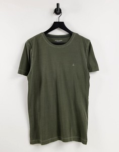 Окрашенная футболка цвета хаки Jack & Jones-Зеленый цвет