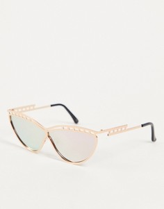Солнцезащитные очки в узкой оправе Jeepers Peepers-Золотистый