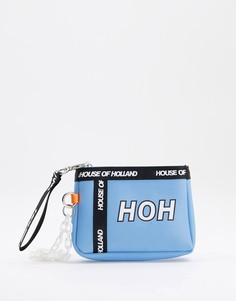 Светло-голубой кошелек для монет с массивной цепочкой House of Holland