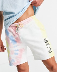 Разноцветные шорты с принтом тай-дай Topman-Multi