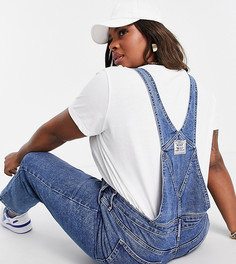 Голубой джинсовый комбинезон Levis Plus