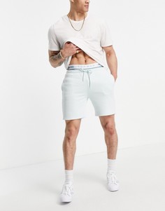 Голубые трикотажные шорты от комплекта Topman-Голубой