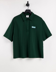 Зеленая футболка-поло в стиле oversized с логотипом Lacoste-Зеленый цвет