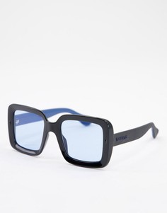Черные солнцезащитные очки с голубыми квадратными линзами Havaianas Geriba-Черный цвет