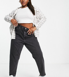 Выбеленные черные джинсы с завышенной талией в винтажном стиле Levis Plus-Черный цвет