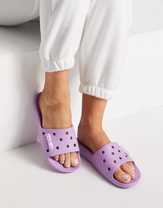 Сиреневые классические сандалии Crocs-Фиолетовый цвет