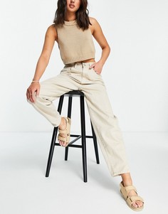 Джинсы песочного цвета в винтажном стиле с завышенной талией Tommy Jeans-Коричневый цвет Cotton:On