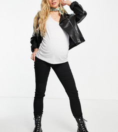 Черные облегающие джинсы суперстрейч с эластичной вставкой для животика Cotton:On Maternity-Черный цвет