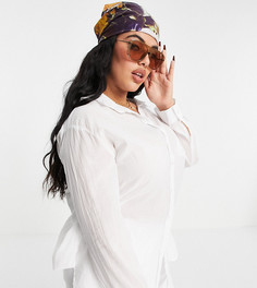 Белая пляжная рубашка в стиле oversized Cotton:On Curve-Белый